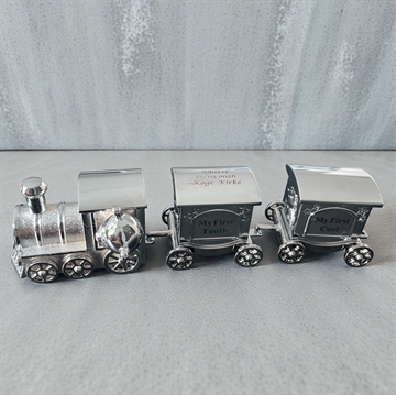 Forkomet tog med navn - min første tand/ hårlok skrin